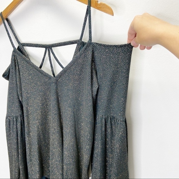 Chaser Glitter Flounce Top Bell Sleeves Sz S - Picture 5 of 11